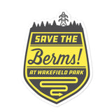 Bubble-free "Save the Berms" Sticker